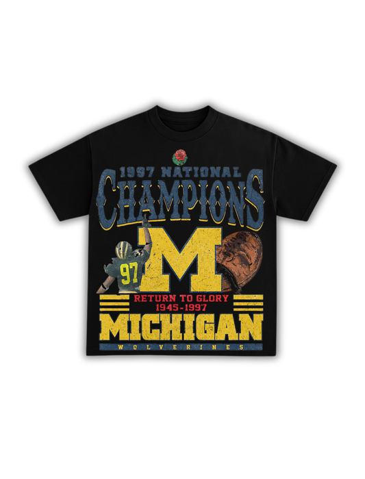 1997 MICHIGAN WOLVERINES NATIONAL CHAMPIONS TEE