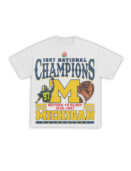 1997 MICHIGAN WOLVERINES NATIONAL CHAMPIONS TEE